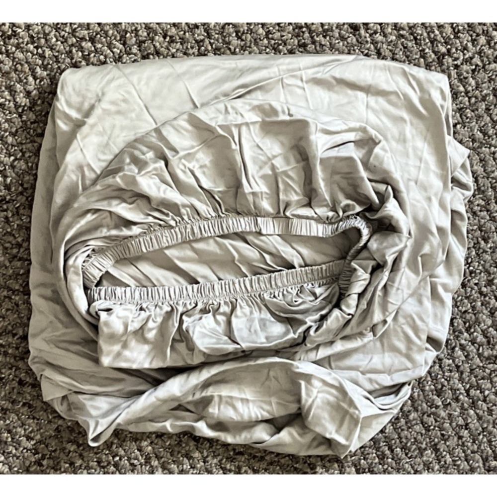 DOZ by Sijo Bamboo Fitted Sheet Full Size Neutral Color Sateen
